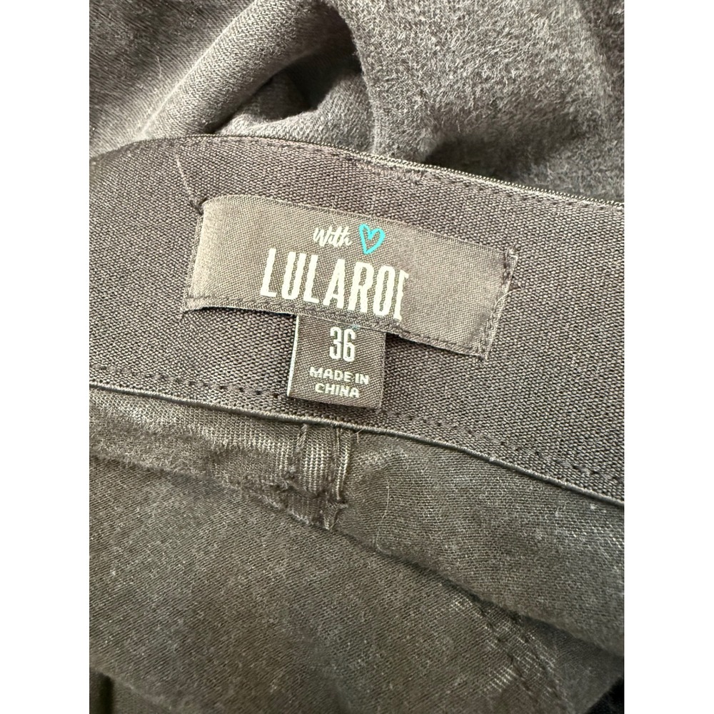 LuLaRoe Women's Black Wash High Waist Skinny Jeans Size 36 (18) - Picture 3 of 4